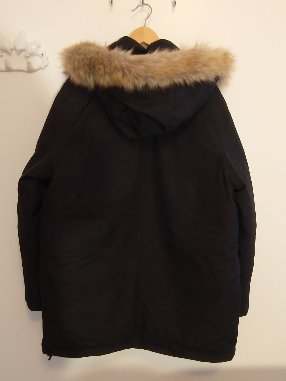 Goodfellow & Co Selby Black Arctic Parka with Faux-Fur Trimmed Hood Mens L - Picture 13 of 14
